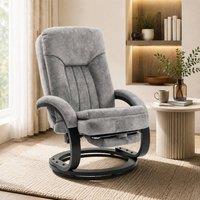 STILVORA Grey Recliner Armchair with Swivel Base