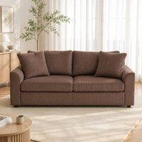 STILVORA 3 Seater Sofa in Brown Corduroy