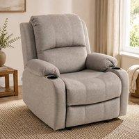 STILVORA Recliner Armchair with Cup Holders in Brown