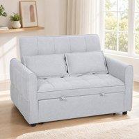 STILVORA 2 Seater Sofa Bed with Adjustable Backrest in Grey