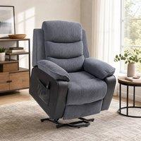 STILVORA Dark Grey Electric Lift Recliner Armchair with USB