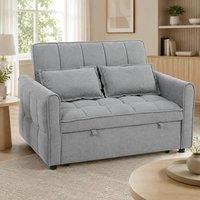 STILVORA 2 Seater Sofa Bed with Adjustable Backrest in Grey