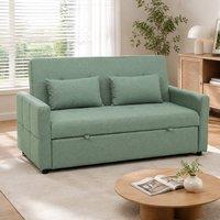 STILVORA Green 2 Seater Sofa Bed with Three-Position Back