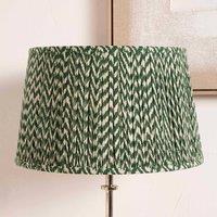 Ruma Forest Green Chevron Tapered Pleat Lampshade For Table Lamps | Size: 16 inches