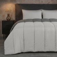 OHS Soft Coverless 10.5 TOG Duvet Set Pillowcase Quilted Cover in Silver | Size: Super King