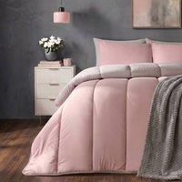 OHS Soft Coverless 10.5 TOG Duvet Set Pillowcase Quilted Cover in Light Pink | Size: Super King