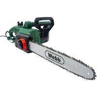 Webb 2200W 40cm (16) Electric Chainsaw with Tool-Free Tensioning in Green | Size: 900mm x 2100mm