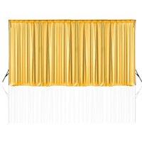 Neel Blue Ice Silk Backdrop - 3x6 Metres in Gold