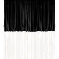 Neel Blue 3x3 Metres Curtain Backdrop, Polyester Fabric Drapes in Black | Size: 300 cm