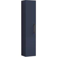 Balterley Bramshall 1 Soft Close Door Tall Storage Unit, Brushed Brass, 300mm in Blue