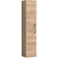 Balterley Bramshall Modern 1 Soft Close Door Wall Hung Tall Storage Unit, 300mm in Brown