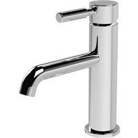 Balterley Tec Mono Basin Mixer Tap with Waste & Lever Chrome in Silver