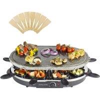 Andrew James Oval Stone Raclette Grill in Black
