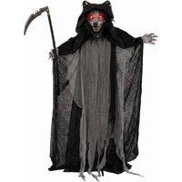 HOMCOM Halloween Standing Werewolf Animated Decoration with Light-Up Eyes in Black