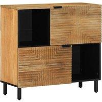 Berkfield Home Sideboard Brown 80x33x75 cm Solid Wood Mango | Size: 80 x 33 x 75 cm