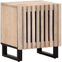 Berkfield Home Bedside Cabinets 2 pcs 40x34x46 cm Solid Wood Bleached Mango in Light Brown | Size: 40 x 34 x 46 cm