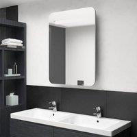 Berkfield Home LED Bathroom Mirror Cabinet Concrete Grey 60x11x80 cm | Size: 60 x 11 x 80 cm