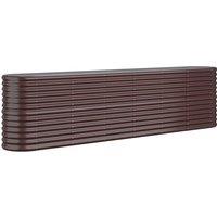 Berkfield Home Garden Raised Bed Powder-coated Steel 260x40x68 cm Brown | Size: 260 x 40 x 68 cm