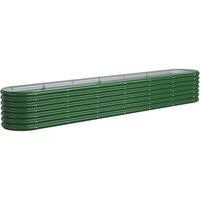 Berkfield Home Garden Raised Bed Powder-coated Steel 260x40x36 cm Green | Size: 260 x 40 x 36 cm