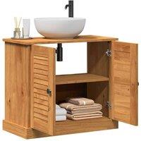 Berkfield Home Modern Bathroom Vanity Units with Shelf with Storage with Door Ho in Brown