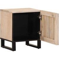 Berkfield Home Beautiful Bedside Cabinets 2 pcs 40x34x46 cm Solid Wood Bleached Mango in Light Brown | Size: 40 x 34 x 46 cm