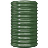 Berkfield Home Durable Garden Planter Powder-coated Steel 40x40x68 cm Green | Size: 40 x 40 x 68 cm