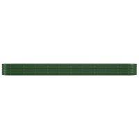 Berkfield Home Garden Raised Bed Powder-coated Steel 440x80x36 cm Green | Size: 440 x 80 x 36 cm