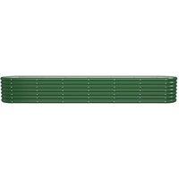 Berkfield Home Garden Raised Bed Powder-coated Steel 260x40x36 cm Green | Size: 260 x 40 x 36 cm
