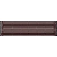 Berkfield Home Garden Raised Bed Powder-coated Steel 260x40x68 cm Brown | Size: 260 x 40 x 68 cm