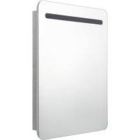 Berkfield Home LED Bathroom Mirror Cabinet Concrete Grey 60x11x80 cm | Size: 60 x 11 x 80 cm