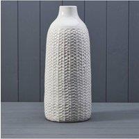 KDMD White Handcrafted Ceramic Vase - 38mm