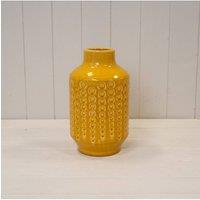 KDMD Yellow Charming Ceramic Vase - 25mm in Mustard