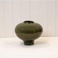 KDMD Green Ceramic Round Vase