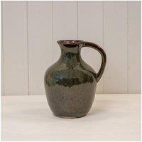 KDMD Green Ceramic Short Vase with Handle