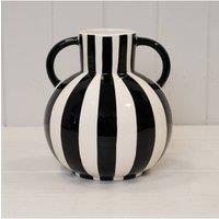 KDMD Black & White Striped Statement Vase