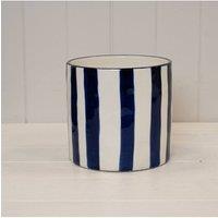 KDMD Deep Blue & White Ceramic Round Pot