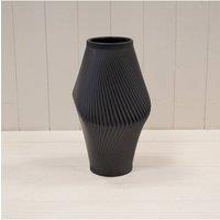 KDMD Modern Graphite Sculptural Vase in Black