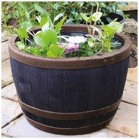 KDMD Stewart Blenheim Half Barrel Planter 40cm in Charcoal