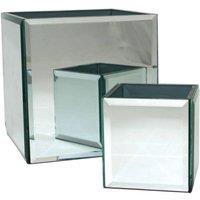 KDMD Mirror Box 18x18x18cm Clear Mirror Glass Cube | Size: 18 x 18 x 18 cm