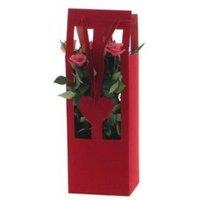 KDMD Red Heart Tall Gift Bag Carrier with Cut Outs