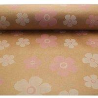 KDMD Pink & White Fleur Kraft Paper in Brown