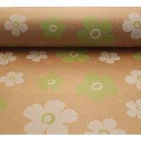 KDMD Green & White Fleur Kraft Paper in Brown