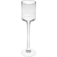 KDMD Clear Tall Stem Candle Holder Glass Vase 40cm
