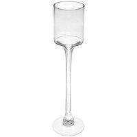 KDMD Clear Tall Stem Candle Holder Glass Vase 45cm