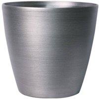 KDMD Steel Metallic Look Planter 25cm in Silver