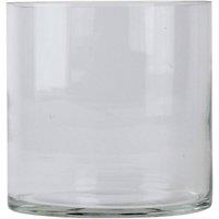 KDMD Glass Cylinder Vase 20cm x 20cm in Clear | Size: 20 cm x 20 cm