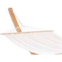 FLAVORA Outdoor Garden Hammock with Wooden Stand Swing Hanging Bed in Natural | Size: 0.6m2