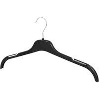 PAWNORA 43cm Strong Black Plastic Clothes Hangers (pack size40)
