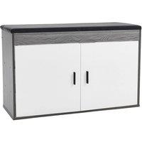 KORVIXA Shoe Storage Bench Seat Hallway Shoes Cabinet Rack in White | Size: 100 cm x 100 cm