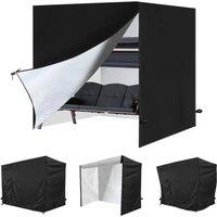 EONLION 3 Seater Garden Bench Cover Waterproof Outdoor Hammock in Black | Size: 100 cm